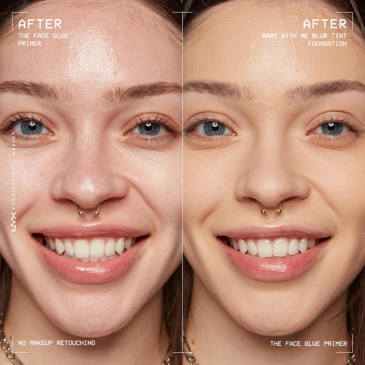 NYX PROFESSIONAL MAKEUP primer next to a coin showing compact size and travel-friendly benefit
