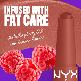 NYX PROFESSIONAL MAKEUP swatch on arm illustrating Rose Robe pigment payoff and buildable color