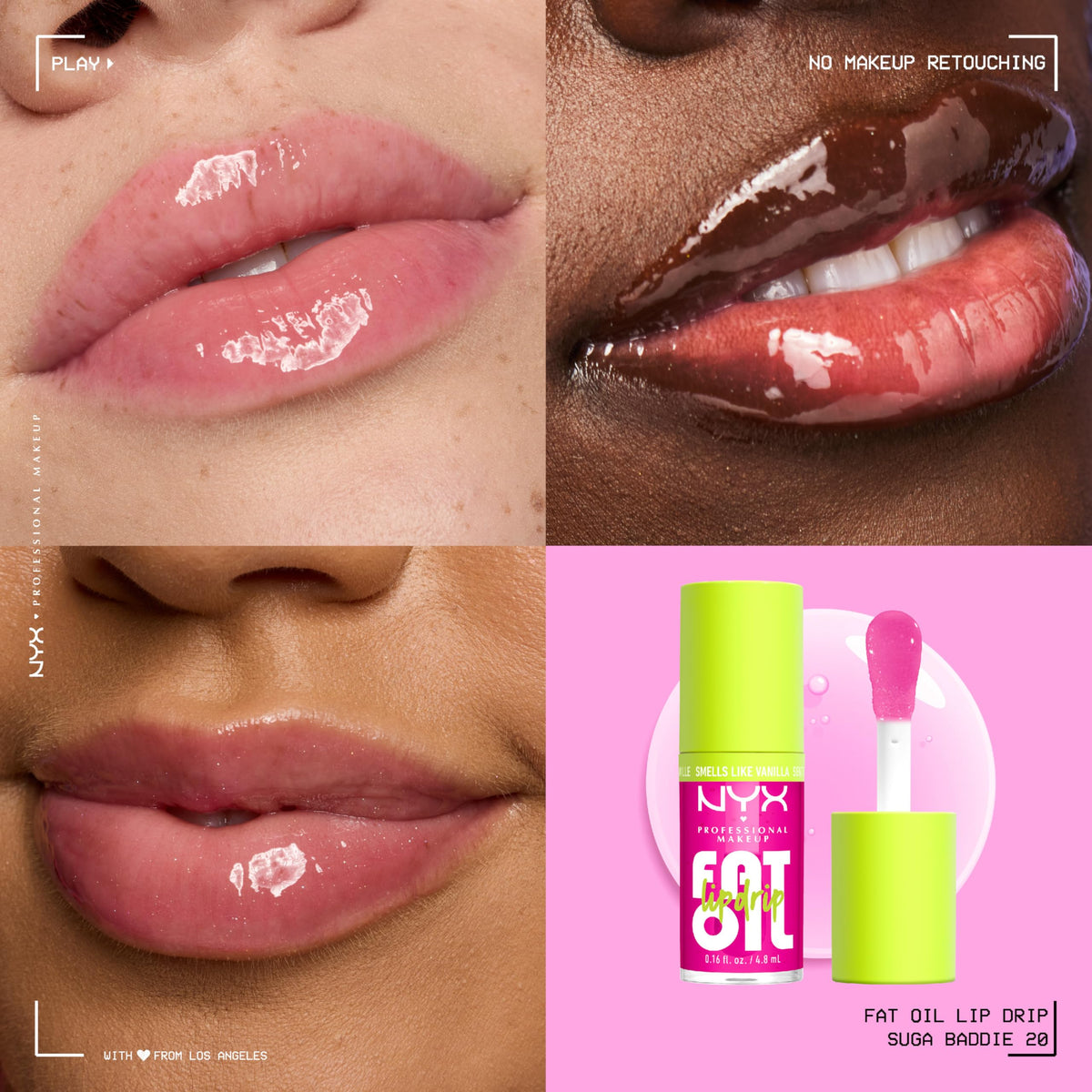 NYX Fat Oil applicator close-up displaying fat wand for even, quick application