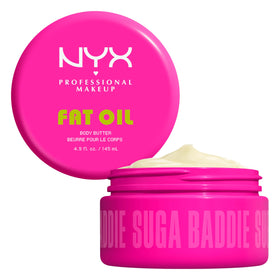 NYX Fat Oil body butter jar front view showing product branding and appeal