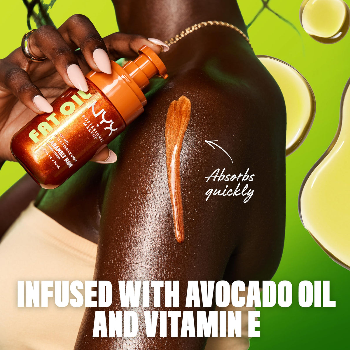 NYX PROFESSIONAL MAKEUP ingredient highlight with avocado and vitamin E benefits