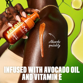 NYX PROFESSIONAL MAKEUP ingredient highlight with avocado and vitamin E benefits