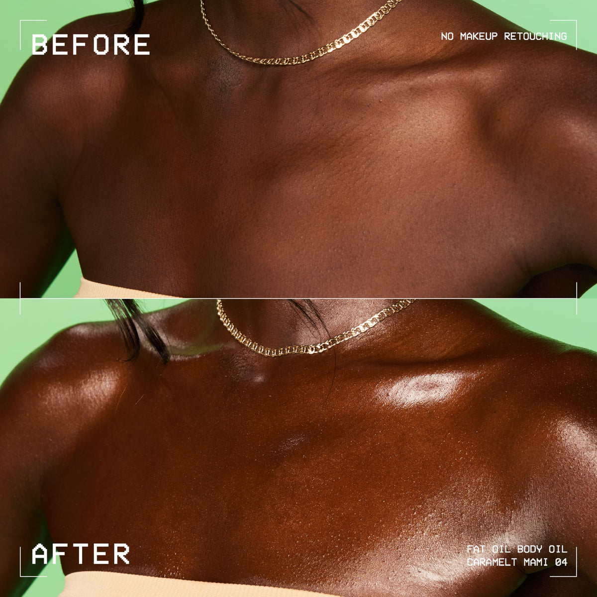NYX PROFESSIONAL MAKEUP applied to model shoulders for instant luminous finish