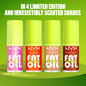 NYX Fat Oil ingredients shot with cloudberry and raspberry oils for hydration