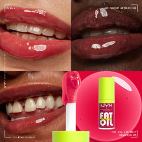 NYX PROFESSIONAL MAKEUP Fat Oil Lip Drip applicator close-up highlighting smooth precise tip