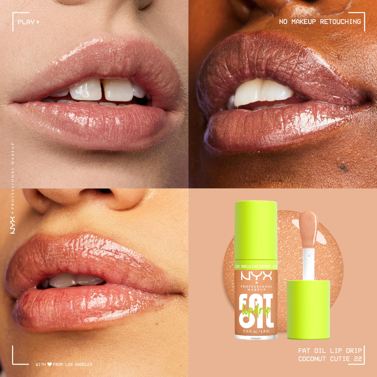 NYX PROFESSIONAL MAKEUP fat applicator close-up demonstrating precise one-swipe coverage