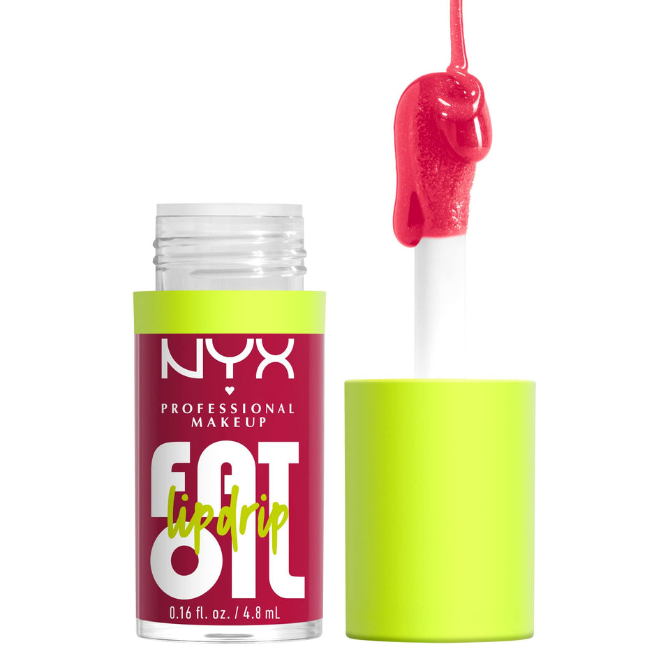 NYX PROFESSIONAL MAKEUP Fat Oil Lip Drip front packaging showing glossy tube and shade label