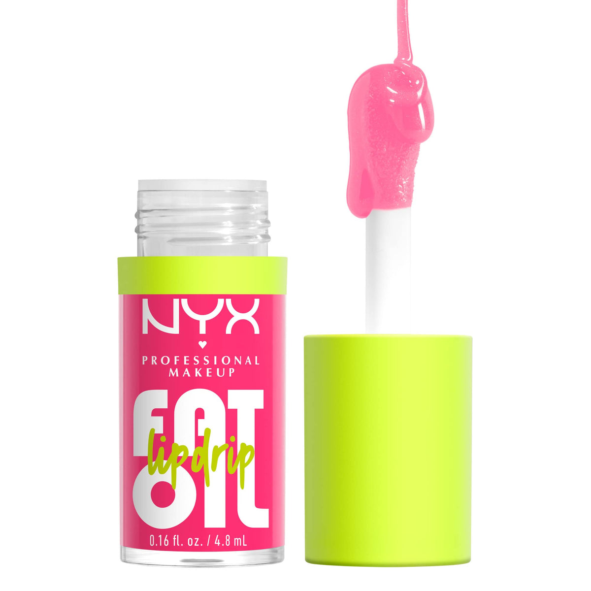 NYX PROFESSIONAL MAKEUP bottle front view showing Missed Call tint and glossy finish benefit
