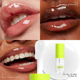 NYX PROFESSIONAL MAKEUP glossy texture drop highlighting non-sticky, hydrating finish