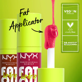 NYX PROFESSIONAL MAKEUP flatlay with other lip products showing layering versatility