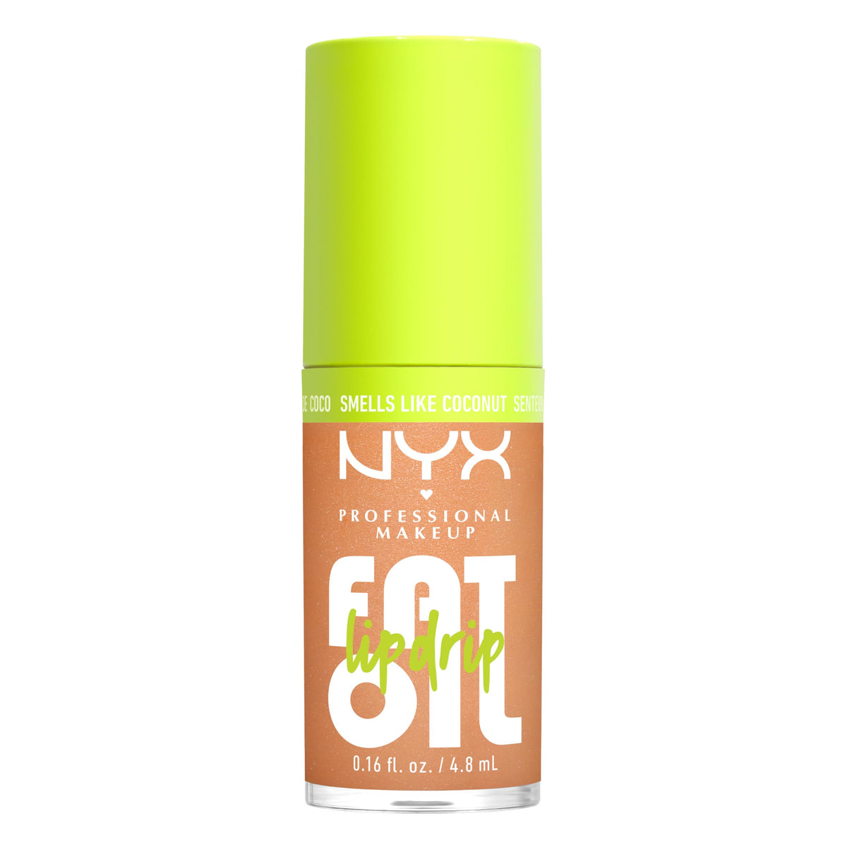NYX PROFESSIONAL MAKEUP close-up of product label and key ingredients highlighting nourishing oils