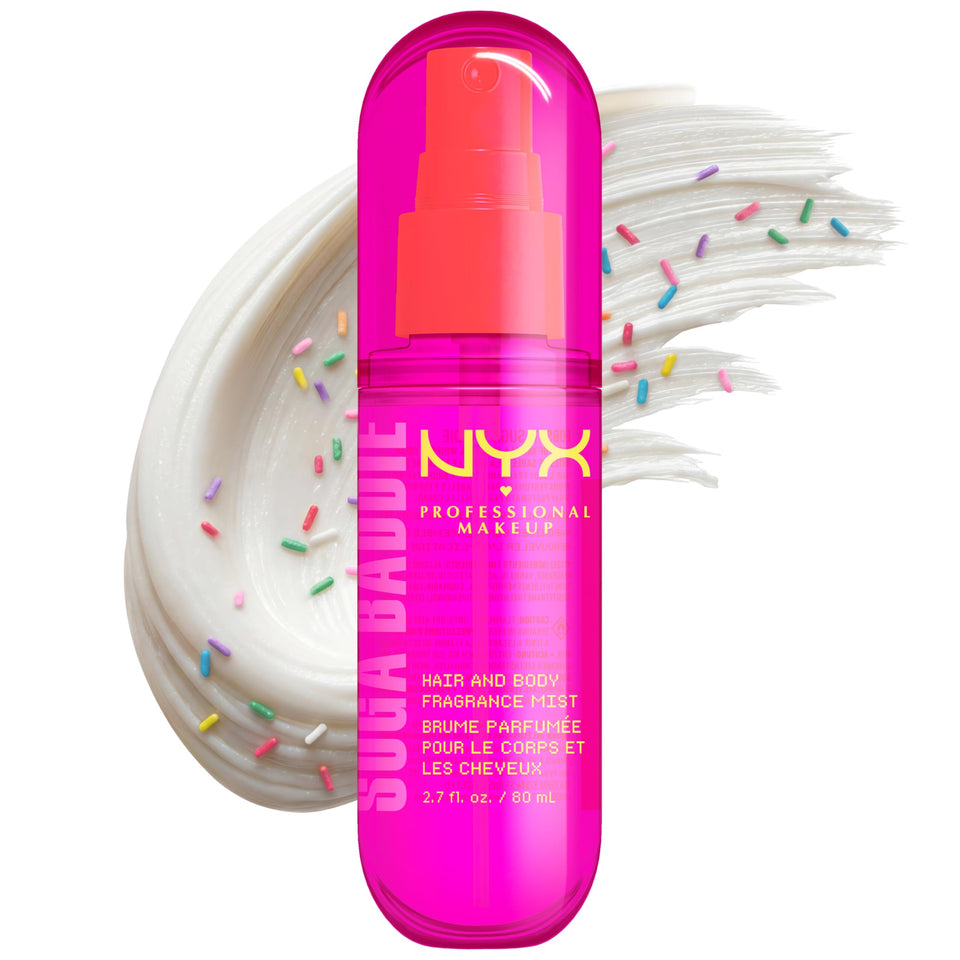 NYX PROFESSIONAL MAKEUP product front packaging shows bottle and logo for quick ID and appeal