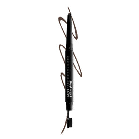 NYX PROFESSIONAL MAKEUP front packaging showing Brunette shade and dual‑ended design for convenience