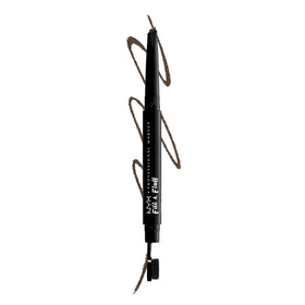 NYX PROFESSIONAL MAKEUP Fill & Fluff front view showing dual-ended design for easy styling