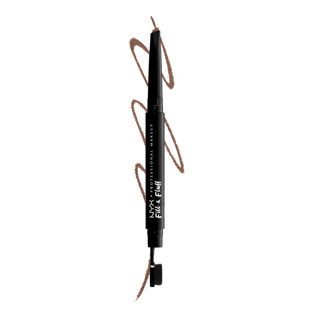 NYX PROFESSIONAL MAKEUP front view of dual-ended pencil showing compact convenience