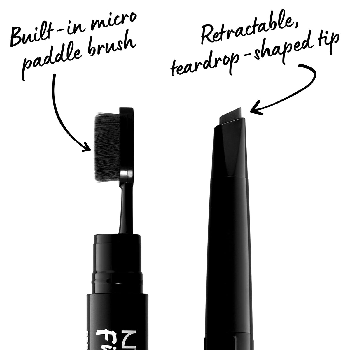 NYX PROFESSIONAL MAKEUP micro paddle brush detail blending pigment and shaping brows benefit