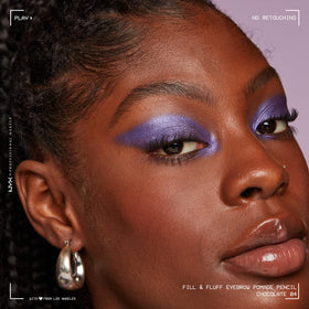 NYX PROFESSIONAL MAKEUP applied on model brows demonstrating soft, feathery boy-brow benefit