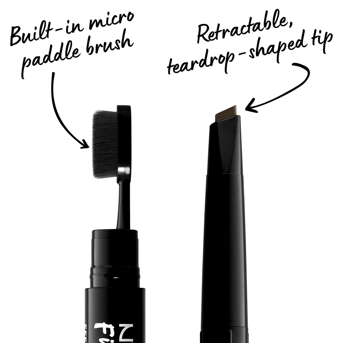 NYX PROFESSIONAL MAKEUP micro paddle brush detail blending product for natural feathered brows