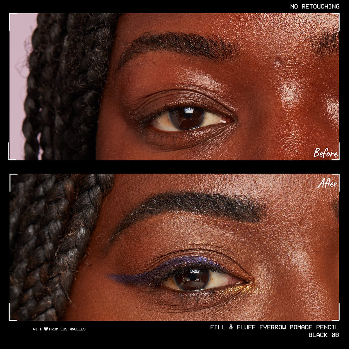 NYX PROFESSIONAL MAKEUP pencil held in hand to show size and travel-friendly benefit