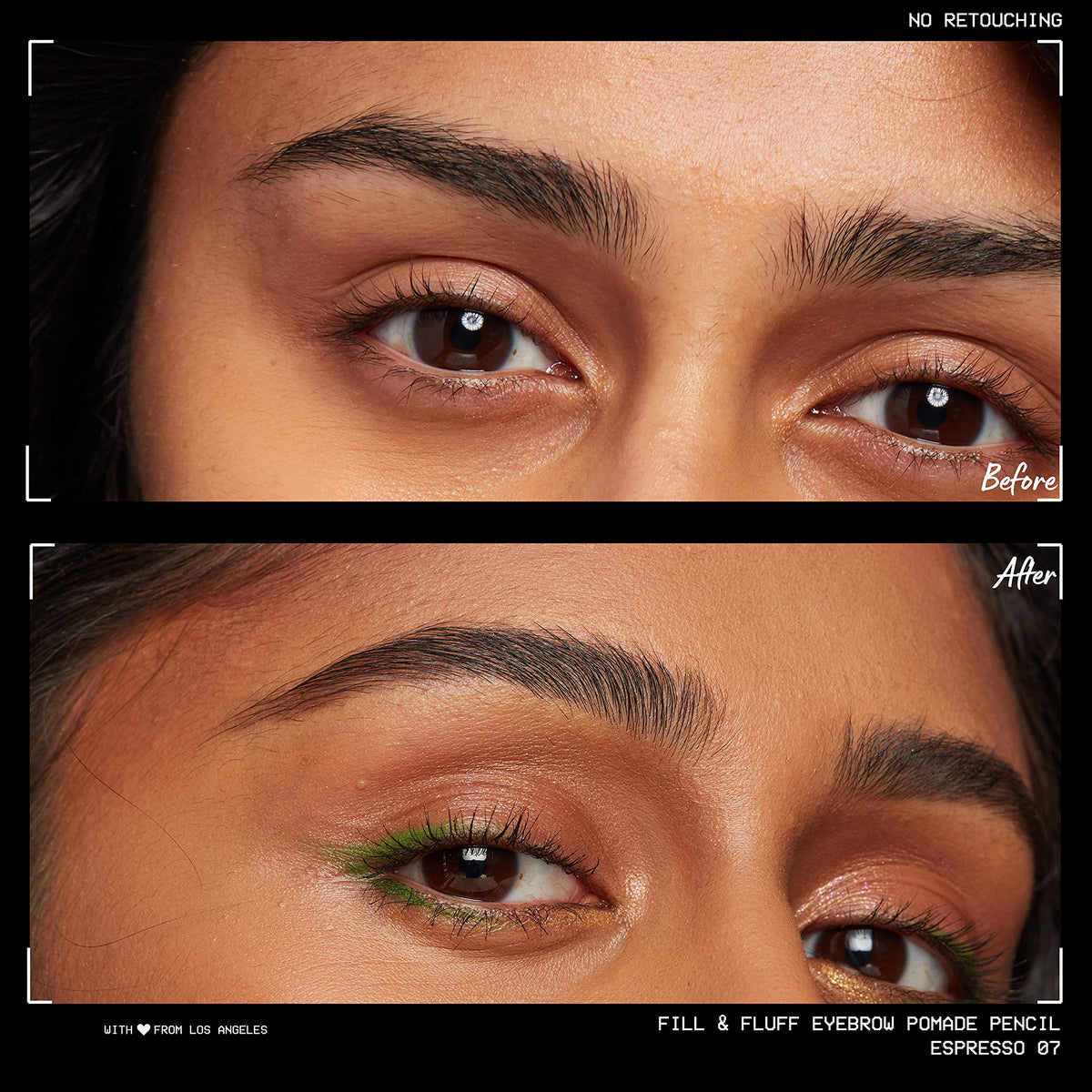 NYX PROFESSIONAL MAKEUP swatch of Espresso texture on skin illustrating smooth matte pigmentation