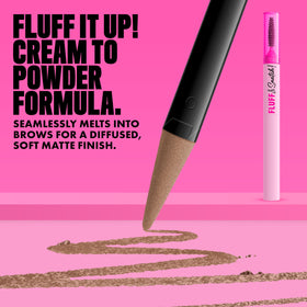 NYX PROFESSIONAL MAKEUP tapered sponge applicator tip demonstrating precise, even brow application