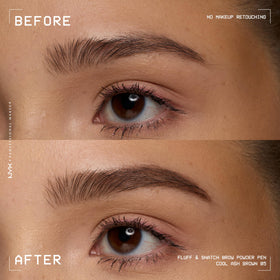 NYX PROFESSIONAL MAKEUP paired with brow glue stylers to show long-hold pairing