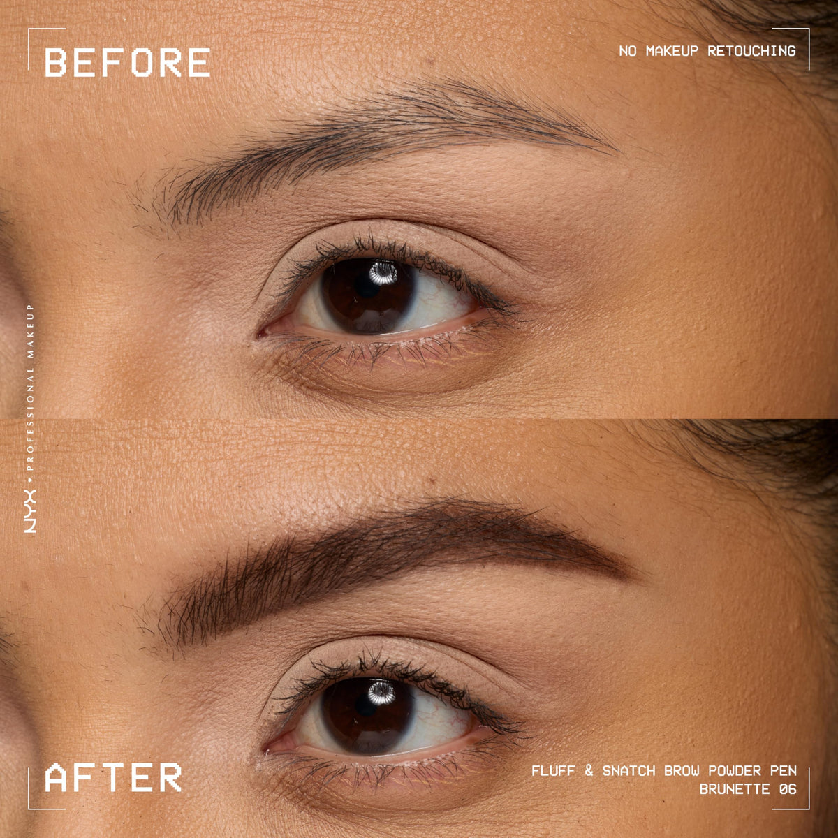 NYX PROFESSIONAL MAKEUP texture close-up highlighting cream-to-powder finish