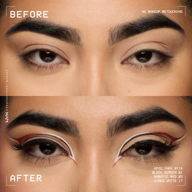 NYX PROFESSIONAL MAKEUP placed in a makeup bag illustrating daily use and portability benefit