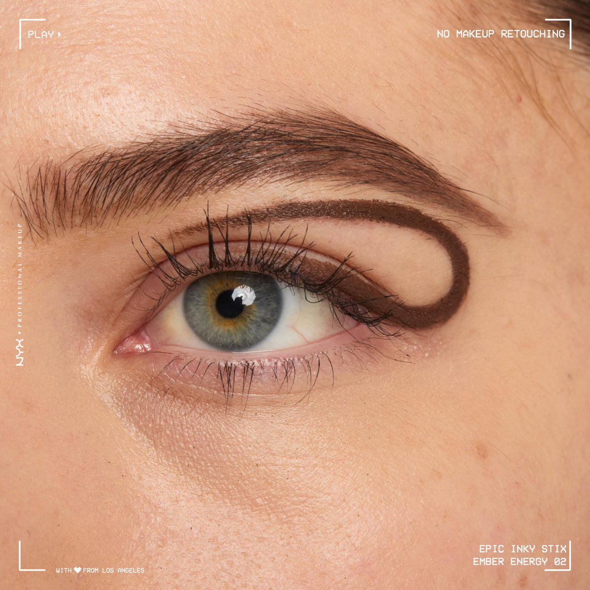 NYX PROFESSIONAL MAKEUP slanted tip close-up for precise lining and controlled strokes