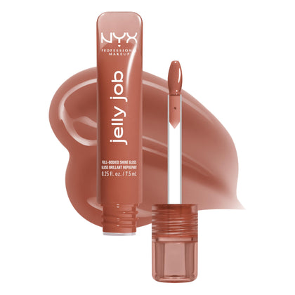 NYX PROFESSIONAL MAKEUP front packaging showing Toast N' Jelly gloss for glossy finish