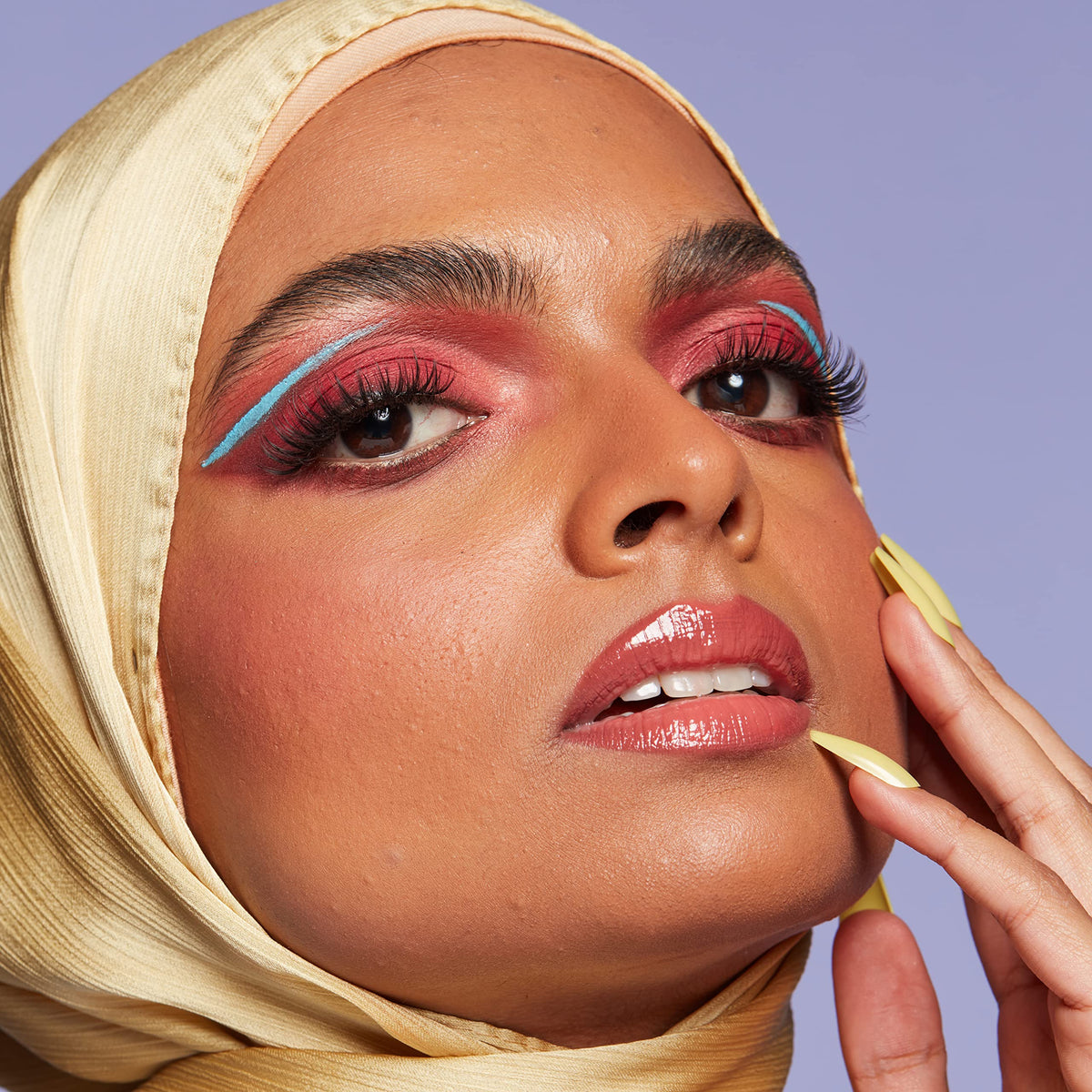 NYX PROFESSIONAL MAKEUP evening look on model showing dramatic fringe glam impact