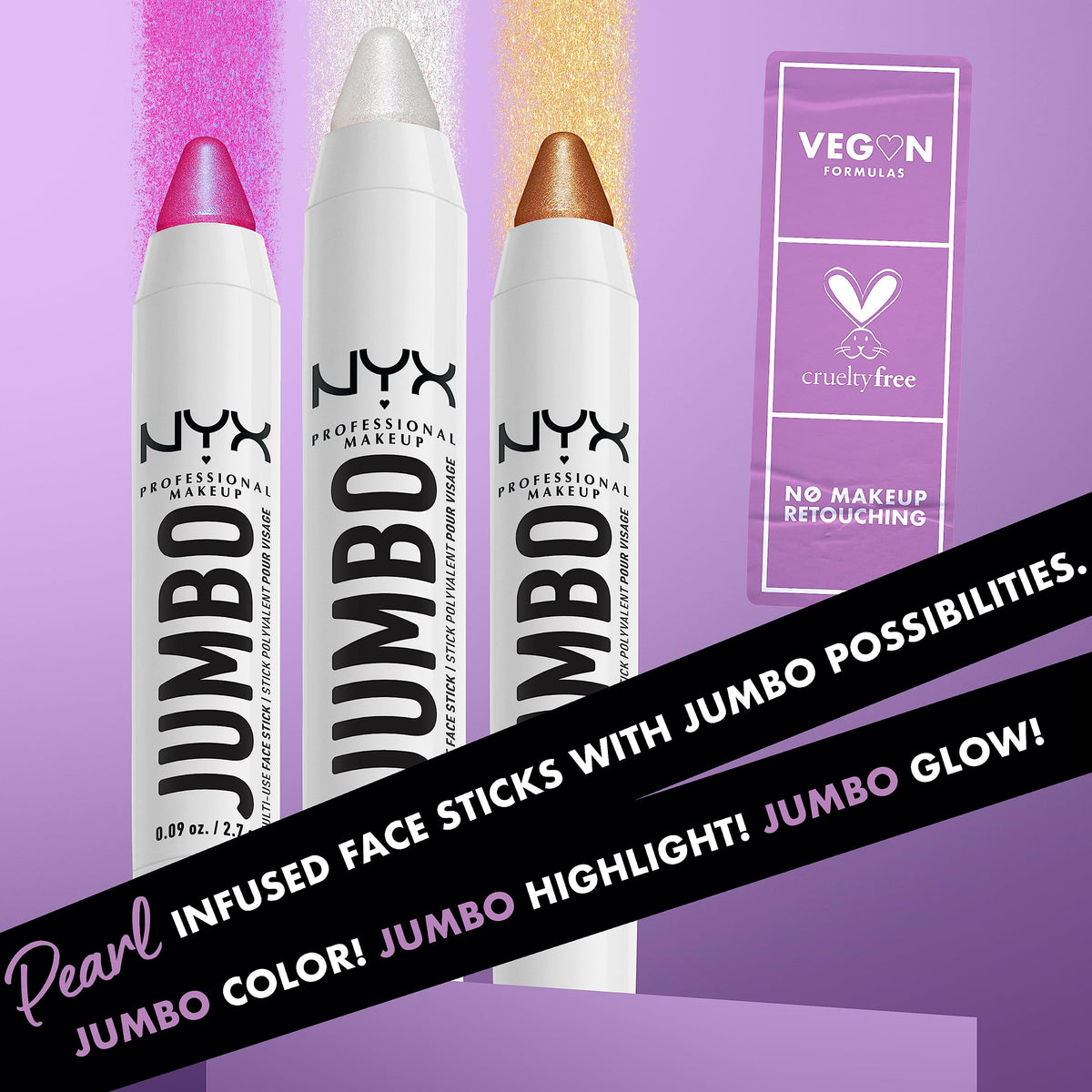 NYX PROFESSIONAL MAKEUP next to a makeup bag showing portability and on-the-go convenience