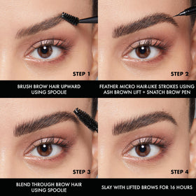 NYX PROFESSIONAL MAKEUP before and after eyebrows showing lifted sculpted effect
