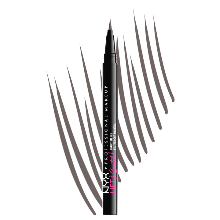 NYX PROFESSIONAL MAKEUP pen front packaging showing gray black shade and benefit long wear
