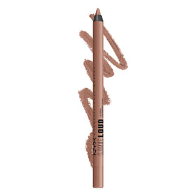 NYX Line Loud packaging front view showing neutral-nude shade and bold branding