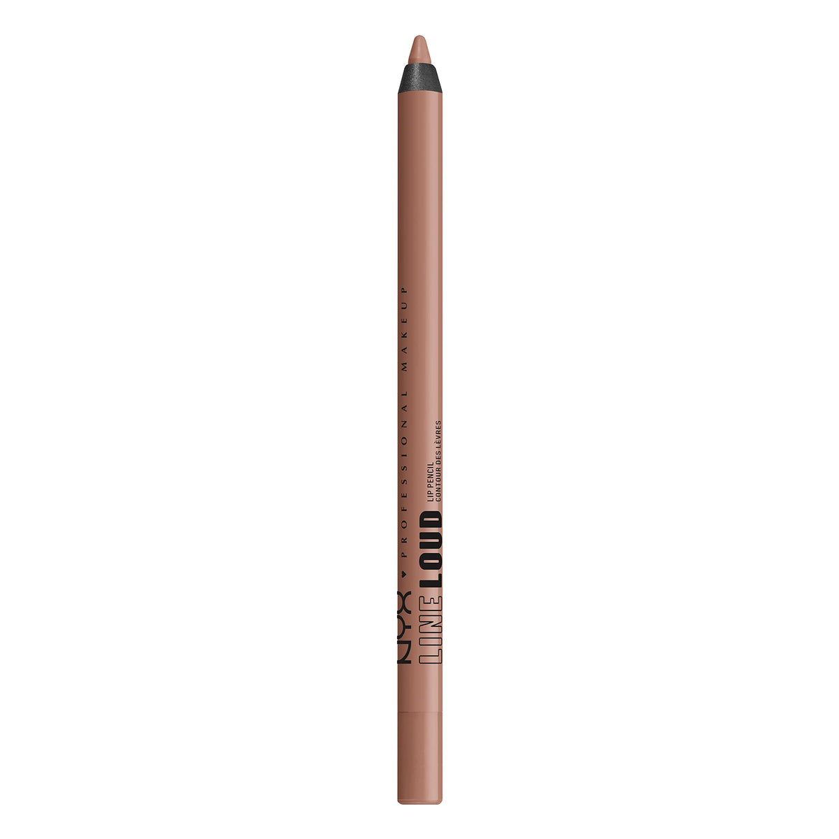 NYX Line Loud inside a makeup bag styled for everyday neutral-nude looks