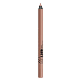 NYX Line Loud inside a makeup bag styled for everyday neutral-nude looks