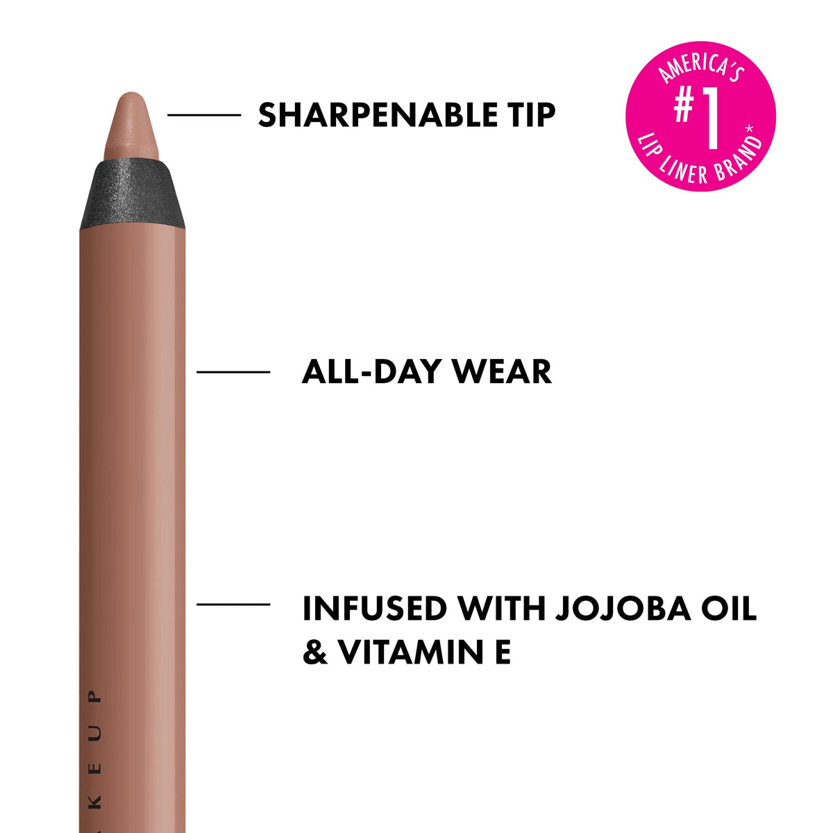 NYX Line Loud pencil tip close-up displaying smooth creamy core for precise application