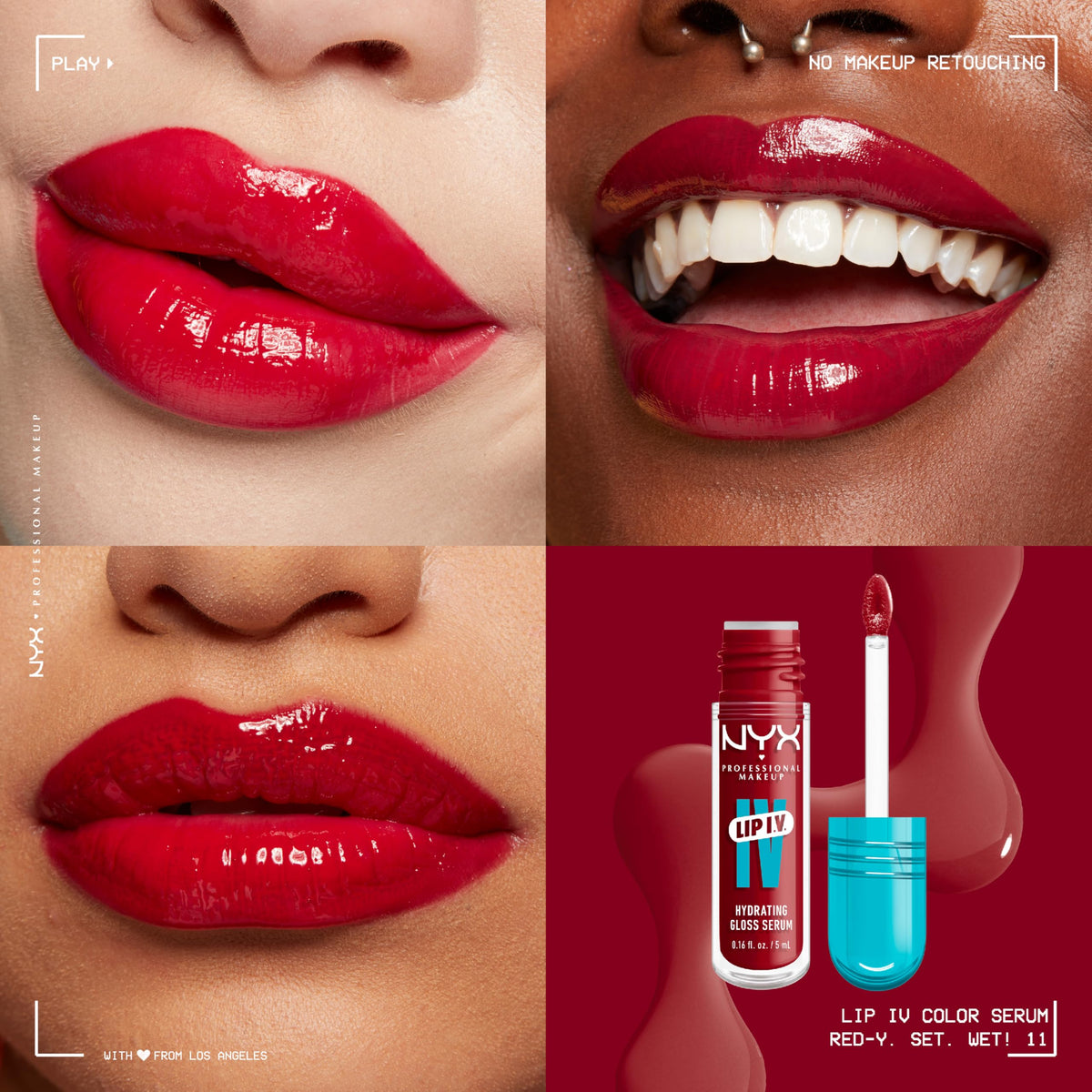NYX lip IV applicator tip close-up displaying precise wand for smooth application