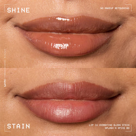 NYX PROFESSIONAL MAKEUP close-up texture highlighting wet shine and hydration