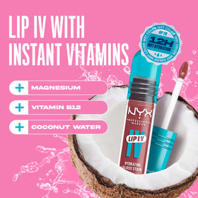 NYX Lip IV close-up texture highlighting glossy shine and smooth finish