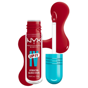 NYX Lip IV product label close-up listing Coconut Water, Vitamin B12 and Magnesium