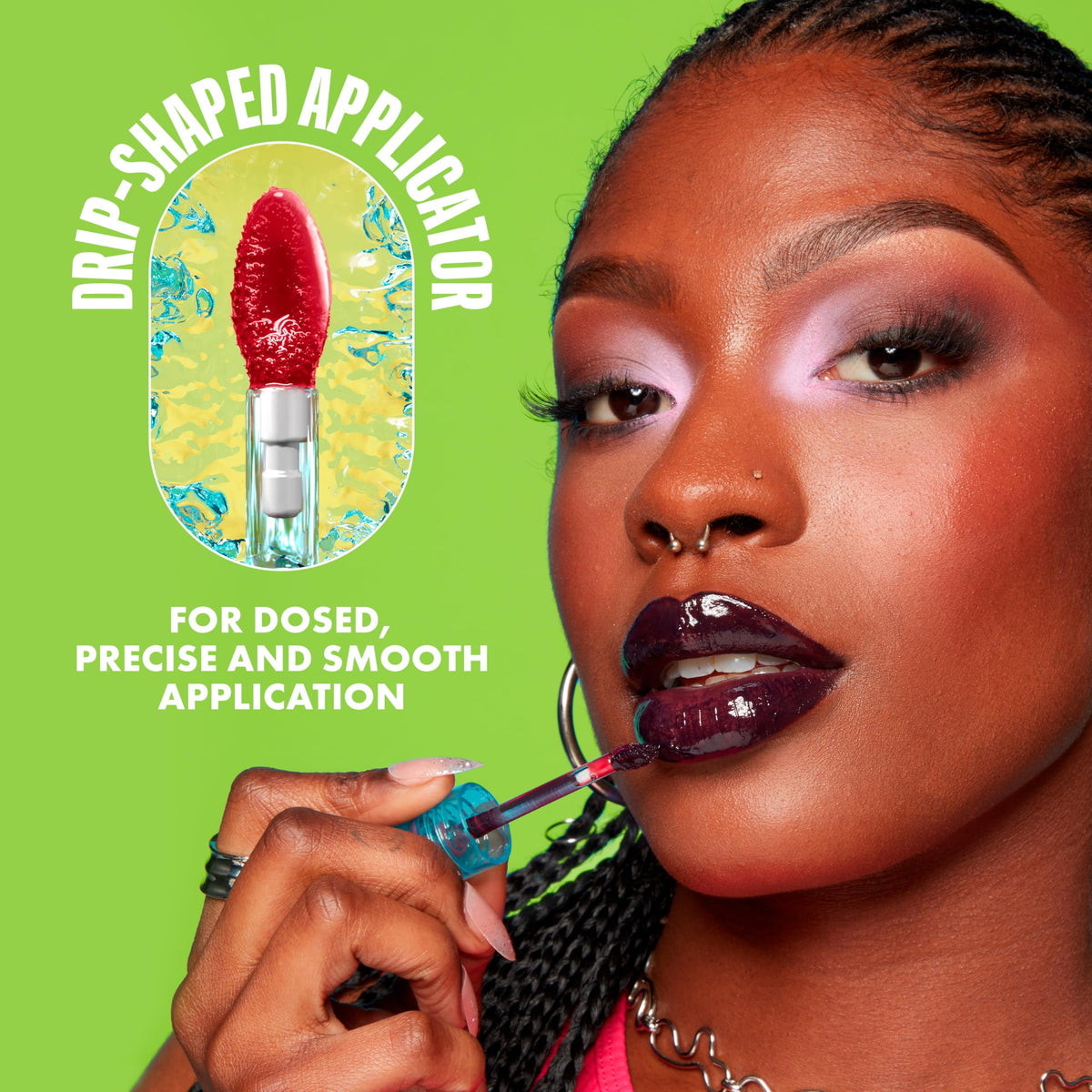 NYX Lip IV inside a makeup bag illustrating on-the-go hydration and color