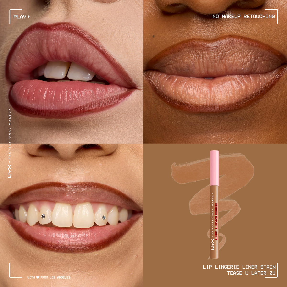 NYX PROFESSIONAL MAKEUP arm swatches showing cool nude payoff