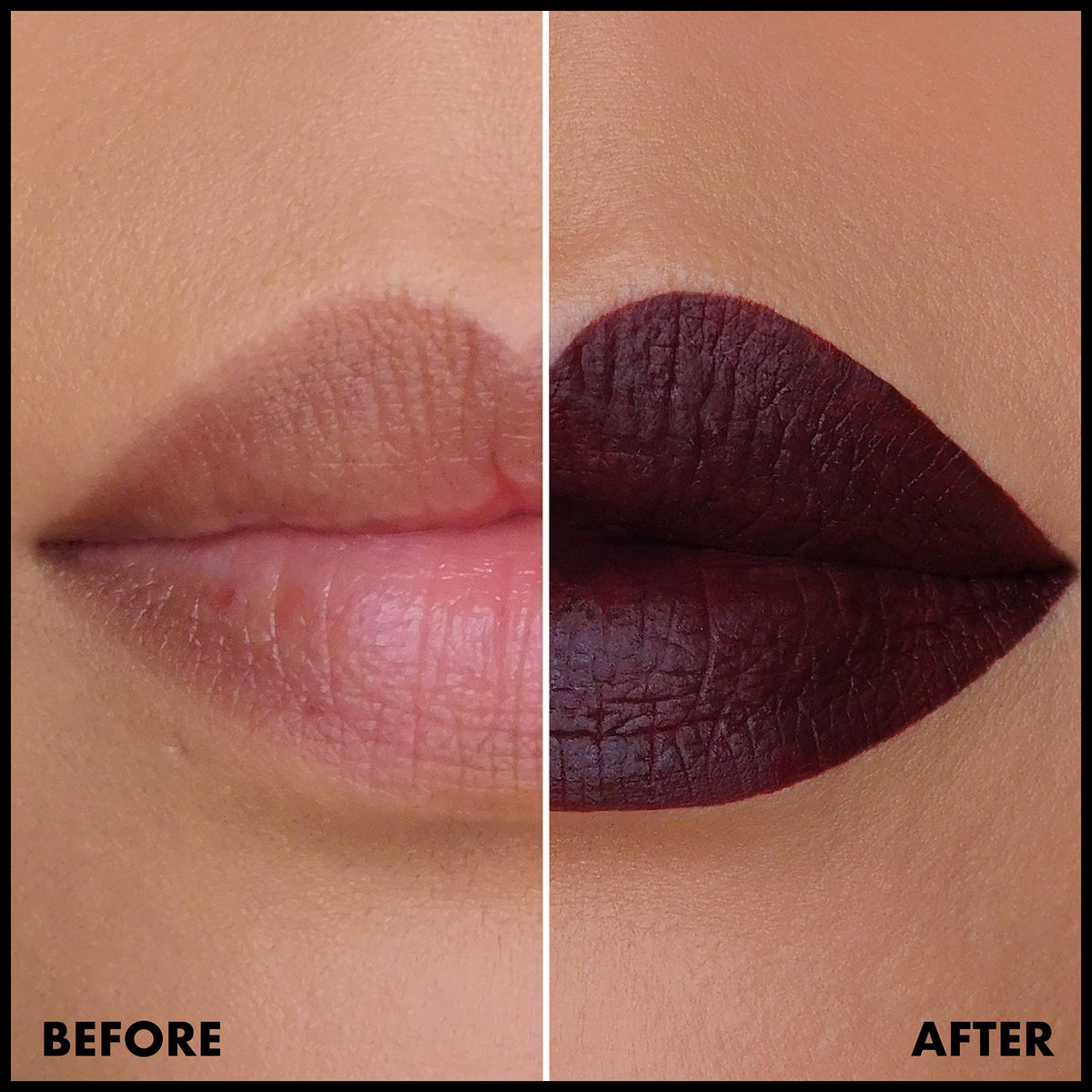 NYX PROFESSIONAL MAKEUP lips with blended stain showing wearable soft-matte effect benefit