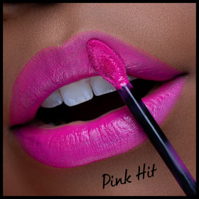 NYX Professional Makeup swatch on arm displaying true cool-toned pink and long-wear benefit