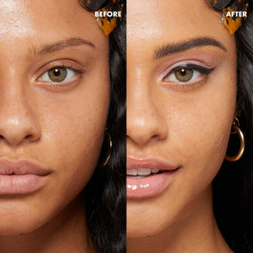 NYX PROFESSIONAL MAKEUP primer on fingertip showing easy blending and softening effect