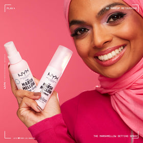NYX PROFESSIONAL MAKEUP size comparison with common items showing travel-friendly benefit