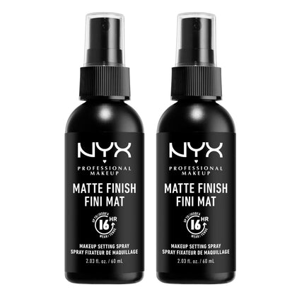 NYX PROFESSIONAL MAKEUP front packaging showing matte spray benefit