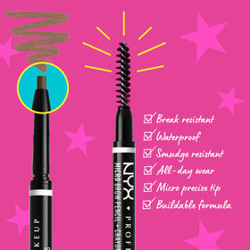 NYX PROFESSIONAL MAKEUP close-up of ultra-fine tip, precision for hairlike strokes